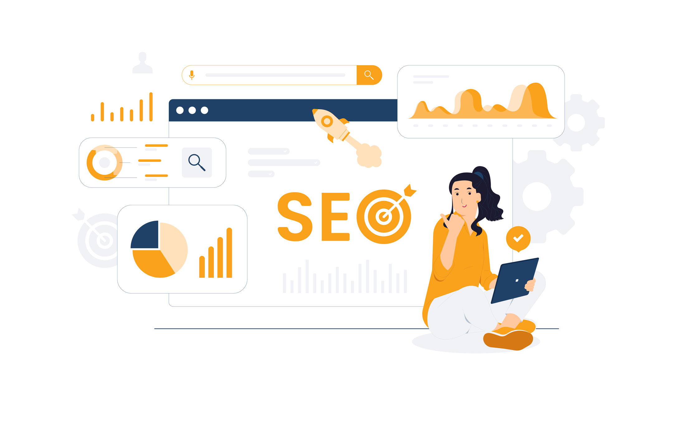 SEO audit dashboard showing rankings, keyword gaps, and competitor analysis